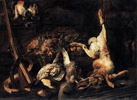 Jan Fyt, Game and Hunting Gear Discovered by a Cat