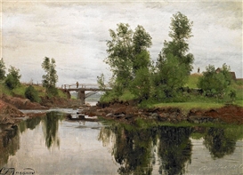 Carl Frederik Aagaard, Scenery from the mouth of a stream.