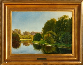 Carl Frederik Aagaard, A summer's day at a forest lake