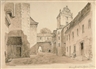 Carl Gustav Carus, Innerer Hof auf Schloss Döben.