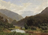 Fritz Ebel, Fisherman in a mountainous landscape