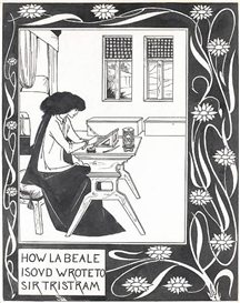 Aubrey Beardsley, How la Beale Isoud wrote to Sir Tristram