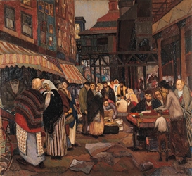 Peter Krasnow, Market Scene, New York