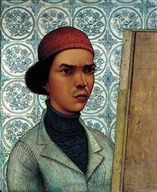 Gregory Gillespie, Portrait of a Painter (formerly titled Dark Painter)