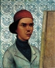 Gregory Gillespie, Portrait of a Painter (formerly titled Dark Painter)
