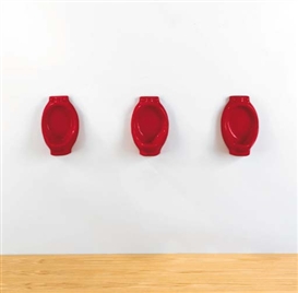 Rachel Lachowicz, Untitled (lipstick urinals)