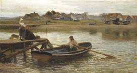 Hamilton Macallum, Walberswick Ferry (1875)