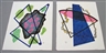 Dwinell Grant, Two Non-Objective colored ink drawings