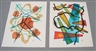 Dwinell Grant, Two Non-Objective colored ink drawings