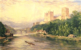 John Henry Hill, A British Cathedral Overlooking a River