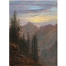 Carl Gustav Carus, Abendliche Mittelgebirgslandschaft (Mountain Landscape at Dusk)