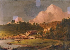 Frederic Edwin Church, LUMBER MILL, MOUNT DESERT ISLAND