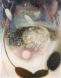 Georg Muche, LIBELLE IM WASSERSPIEGEL (DRAGONFLY REFLECTION)