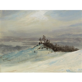 Frederic Edwin Church, Winter on the Hudson River Near Catskill, New York