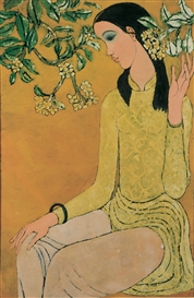 Nguyen Trung, Lady With Champa Flowers