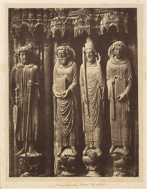 Alphonse-Louis Poitevin, Cathédrale de Chartres, statues colonnes, 1855