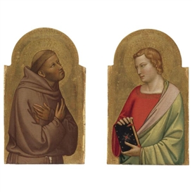 Bernardo Daddi, ST. JOHN THE EVANGELIST, ST. FRANCIS