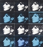 Deborah Kass, 12 Barbra's (Black, Turquoise, White) (Jewish Jackie Series)