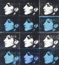 Deborah Kass, 12 Barbra's (Black, Turquoise, White) (Jewish Jackie Series)