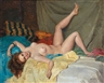 Miklos Mihalovits, Female Nude on a Sofa