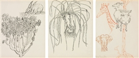 Merce Cunningham , Untitled (Rabbit, Onions, Animals)