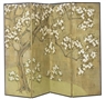 Robert Crowder, A Hand-Painted Paper on Board Four-Panel Screen