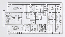 Mark Manders, Provisional Floor Plan Self Portrait as a Building