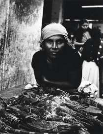 Milton Rogovin, Untitled (iguana seller); Untitled (five women)
