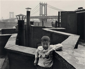 Walter Rosenblum, Boy on Roof, Lower East Side, New York, 1950