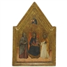 Luca da Reggio Ferrari, THE MADONNA AND CHILD WITH GOD THE FATHER AND SAINTS ANTHONY ABBOT AND AUGUSTINE OF HIPPO