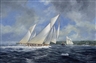 John J. Holmes, Cicely, Paula and White Heather heading to windward off Cowes