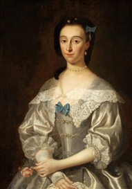 British School, 18th Century, Portrait of a lady Half length seated