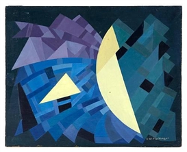 Oskar Fischinger, Untitled (Abstract Composition); Untitled (Figures in Red)