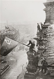 Yevgeny Khaldei, Raising the Flag on the Roof of the Reichstag (2)