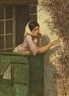 William Morris Hunt, Young Woman on a Balcony