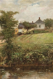 William Morris Hunt, View of the Ames Family Home