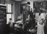 Neil Folberg, Zalman Kleinman Painting in His Studio, Brooklyn, 1975