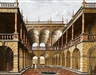 Gabriel Engels, A palace courtyard with elegant figures