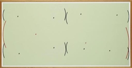 Barry Le Va, Either or # 1...Centers and Segments (Exact Location, Switch)