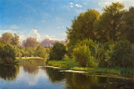 Carl Frederik Aagaard, Landscape with a stream