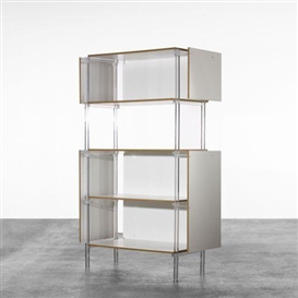 Mathieu Mercier, Bookcase: Structure of Plexyglass and Melamine
