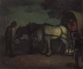 Eugene Higgins, Halt at Night