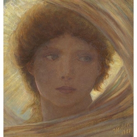Elihu Vedder, Portrait of a Young Woman