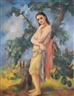 Bernard Karfiol, Girl Against a Tree