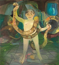 Dana Schutz, Boy with Boa