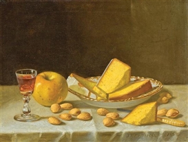 John F. Francis, Still Life with Apple, Cake and Nuts