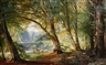 Carl Frederik Aagaard, Deer beside a lake