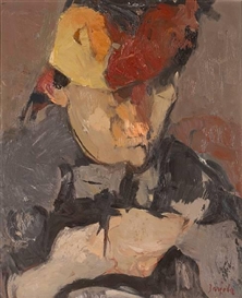 Juan Barjola, Woman with Hat