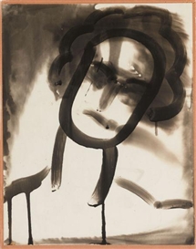 Edmund Teske, Untitled (Emulsion Drawing of Head), 1943
