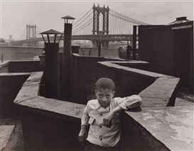 Walter Rosenblum, Boy on Roof, Pitt Street, N.Y., 1950